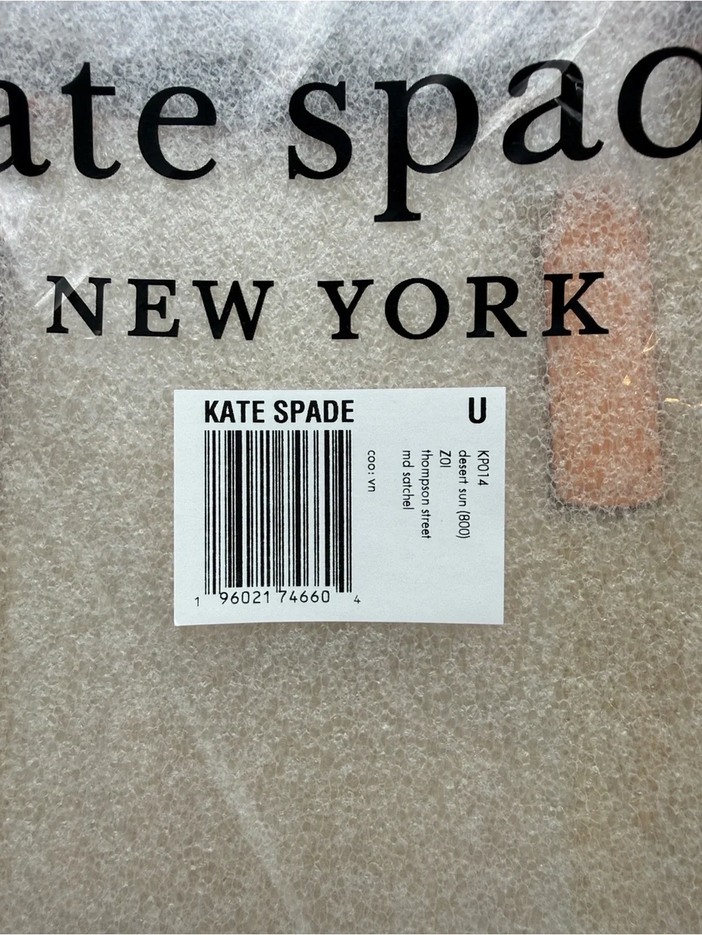 Kate Spade Thompson Street Straw Satchel Bag With Charm Desert Sun Orange Tan